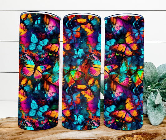 Colorful Butterflies - 20oz Tumbler