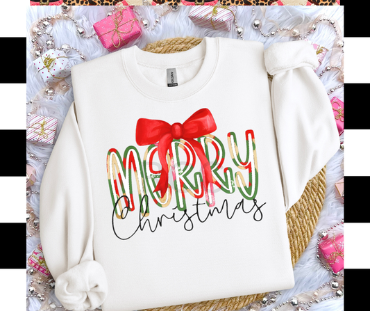 Brushstroke Merry Christmas DTF Transfer