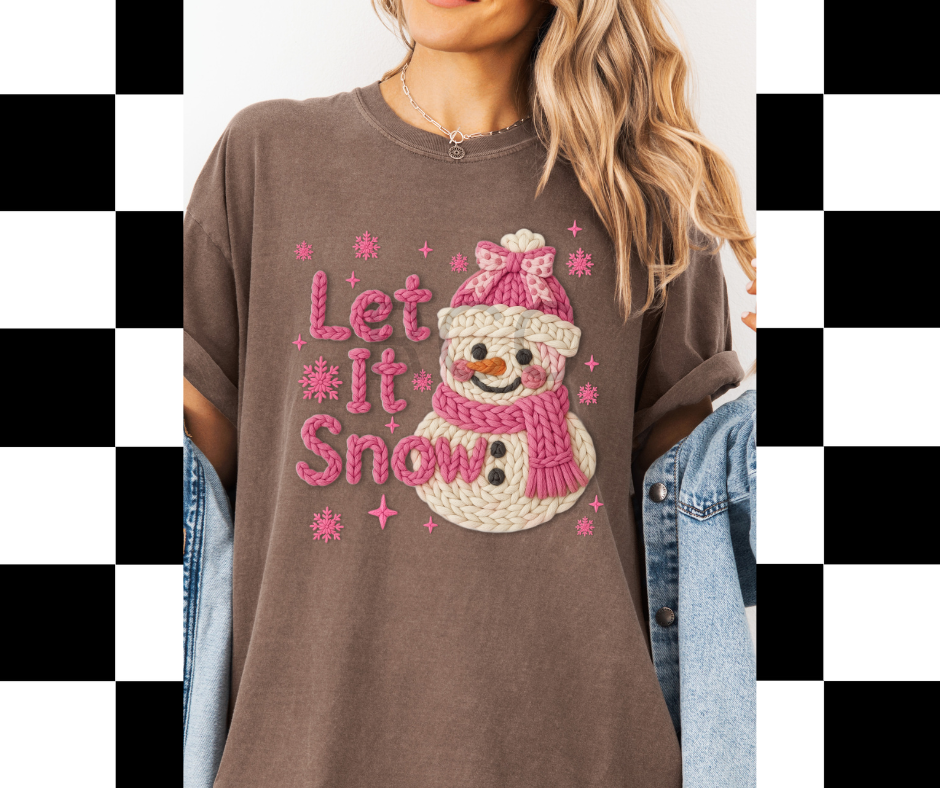 Yarn Let It Snow DTF Transfer
